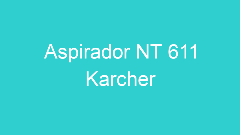 Aspirador NT 611 Karcher