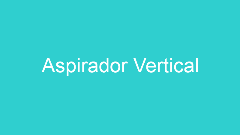 Aspirador Vertical