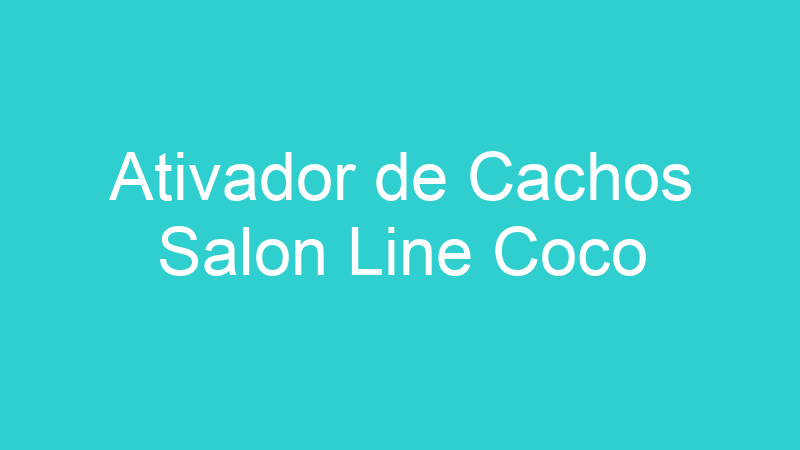 Ativador de Cachos Salon Line Coco