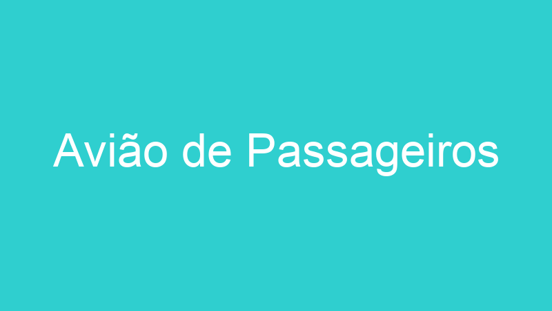 Avião de Passageiros