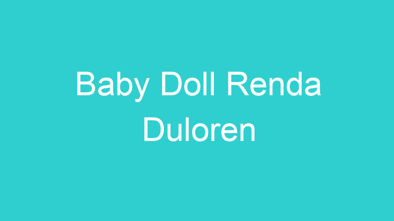 Baby Doll Renda Duloren