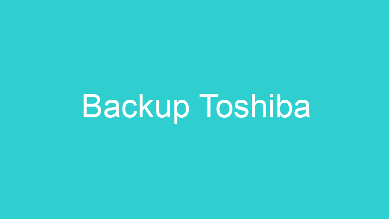 Backup Toshiba