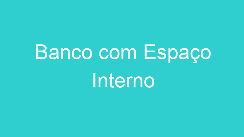 Banco com Espaço Interno