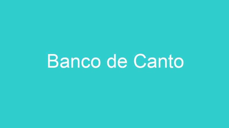 Banco de Canto