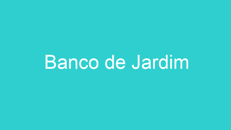 Banco de Jardim
