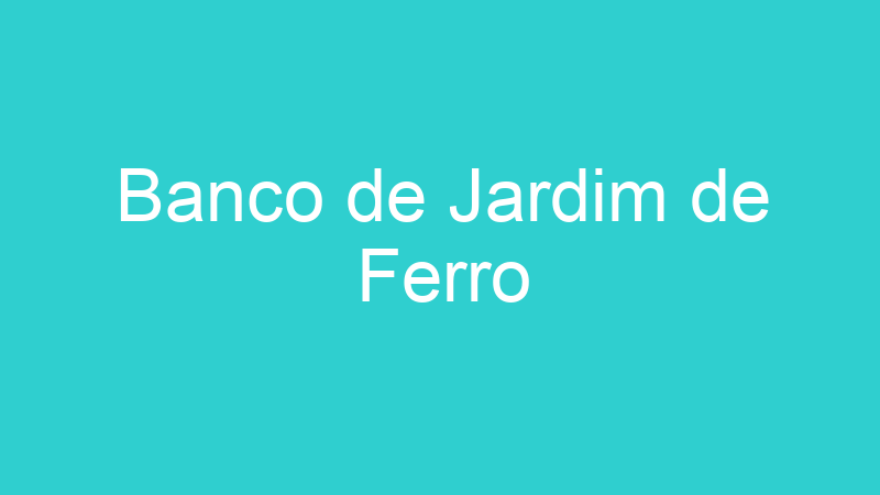 Banco de Jardim de Ferro