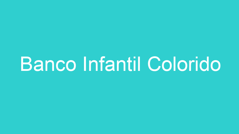 Banco Infantil Colorido