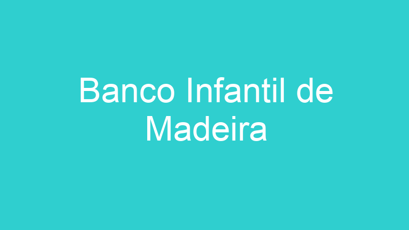 Banco Infantil de Madeira