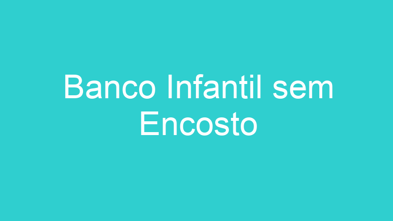 Banco Infantil sem Encosto