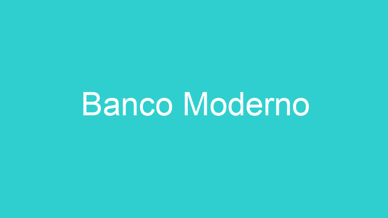 Banco Moderno