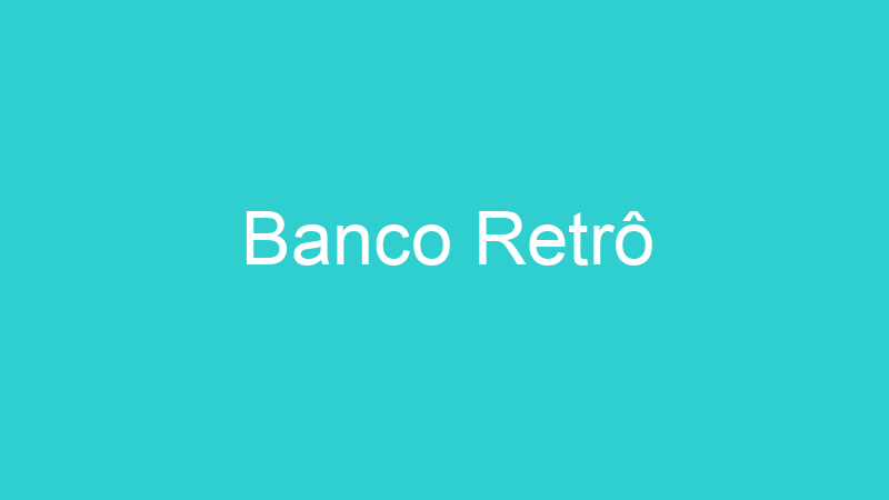 Banco Retrô