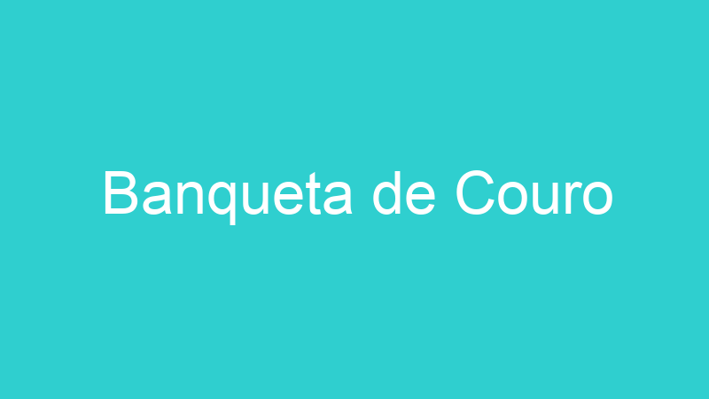 Banqueta de Couro