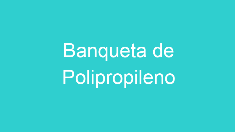 Banqueta de Polipropileno
