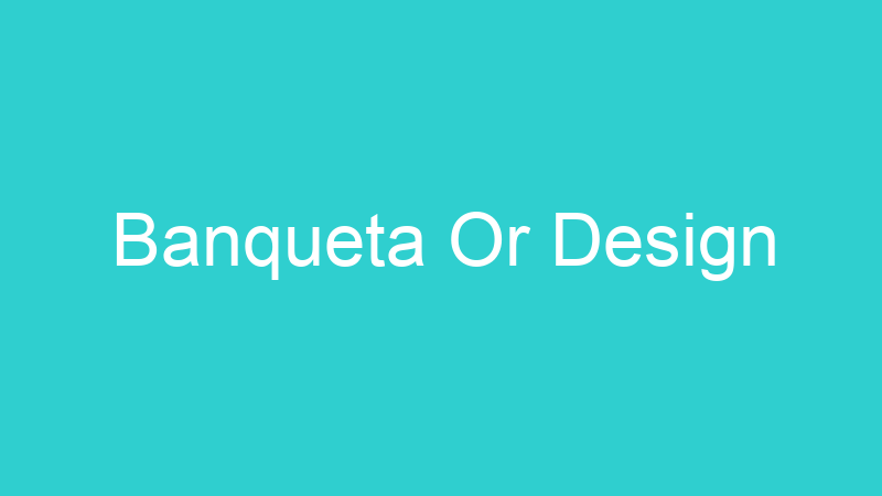 Banqueta Or Design