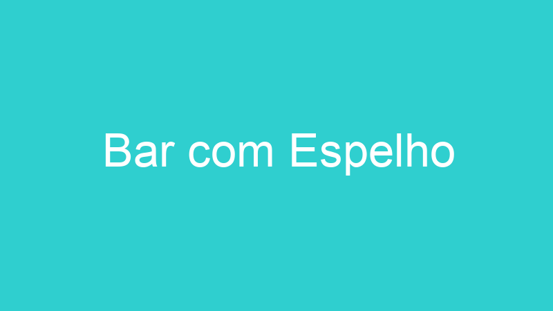 Bar com Espelho