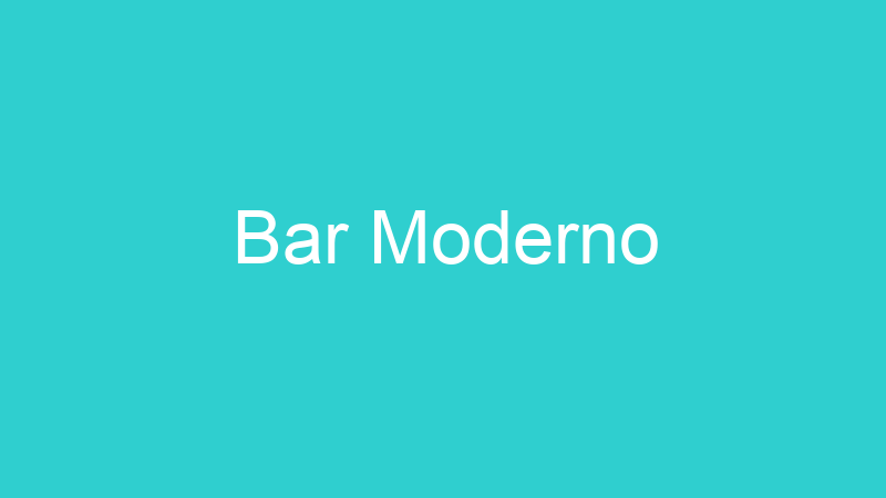 Bar Moderno