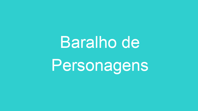 Baralho de Personagens