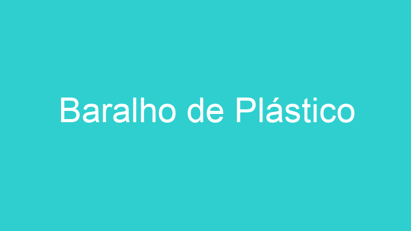 Baralho de Plástico