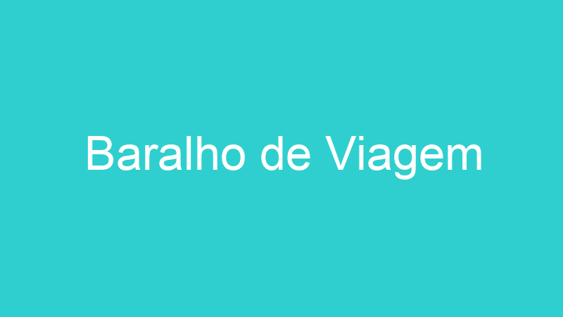 Baralho de Viagem