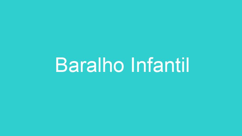 Baralho Infantil