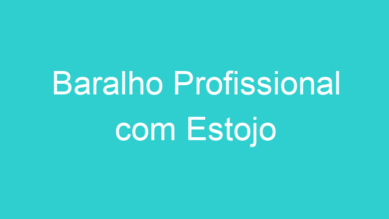 Baralho Profissional com Estojo