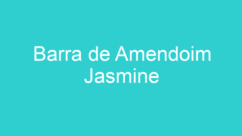 Barra de Amendoim Jasmine