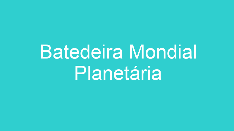 Batedeira Mondial Planetária