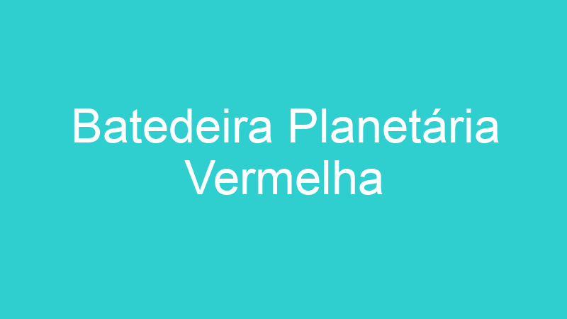 Batedeira Planetária Vermelha