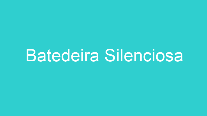 Batedeira Silenciosa