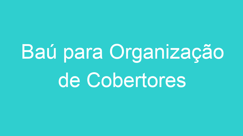 Baú para Organização de Cobertores