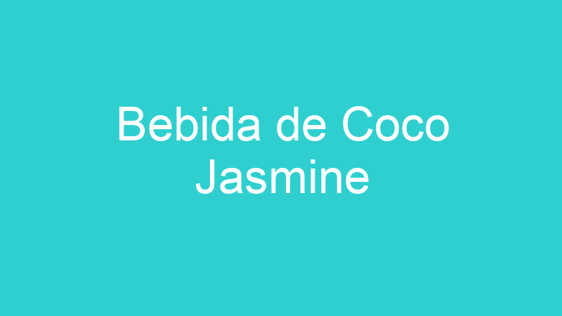 Bebida de Coco Jasmine
