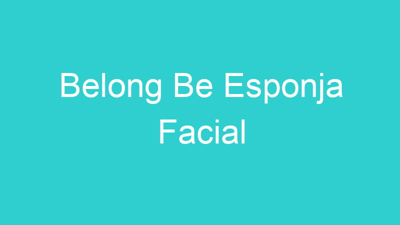 Belong Be Esponja Facial