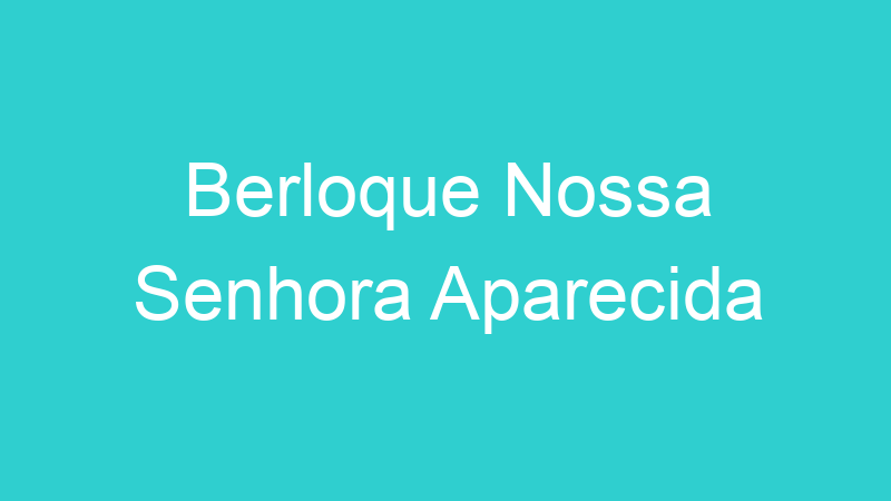 Berloque Nossa Senhora Aparecida