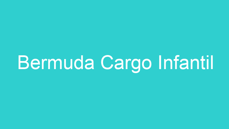 Bermuda Cargo Infantil