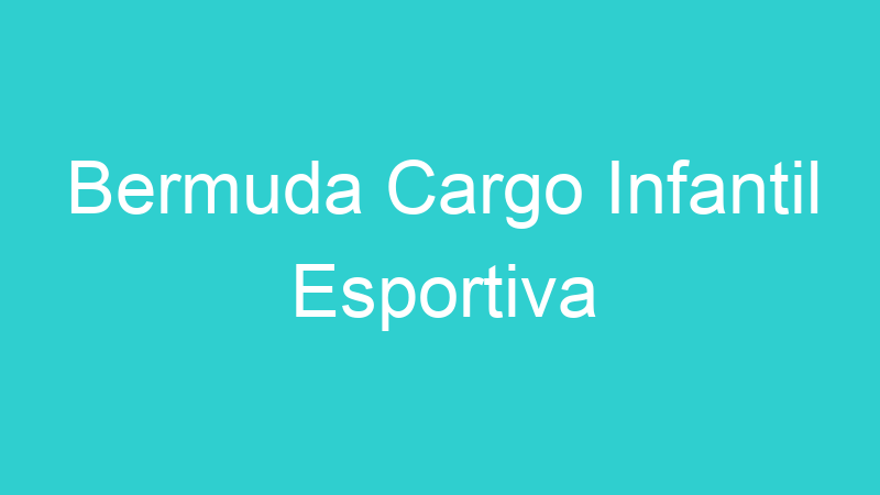 Bermuda Cargo Infantil Esportiva