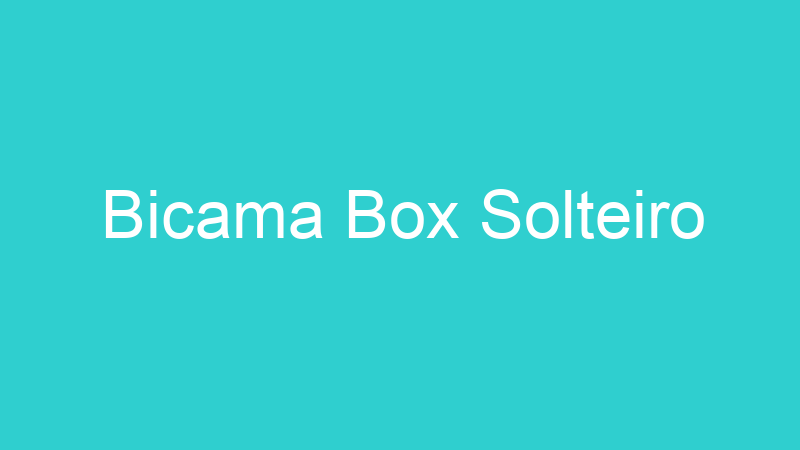 Bicama Box Solteiro