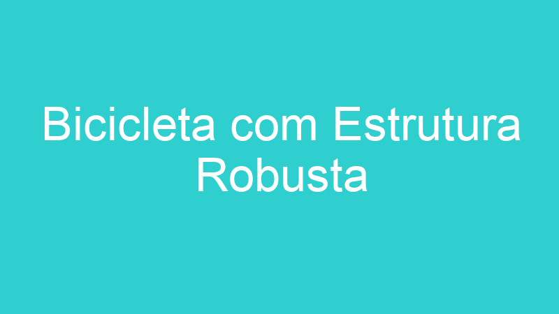 Bicicleta com Estrutura Robusta