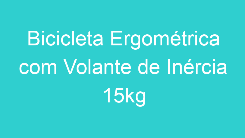 Bicicleta Ergométrica com Volante de Inércia 15kg