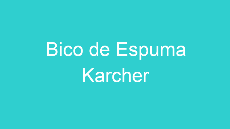 Bico de Espuma Karcher