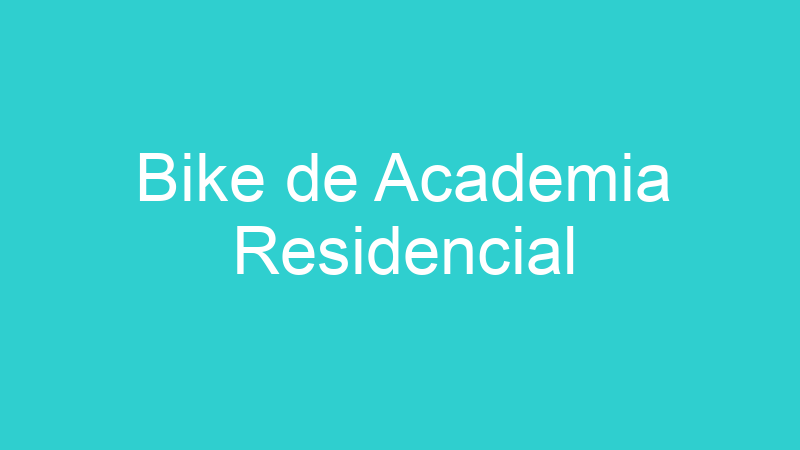 Bike de Academia Residencial