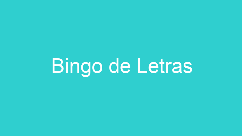 Bingo de Letras