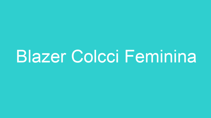 Blazer Colcci Feminina