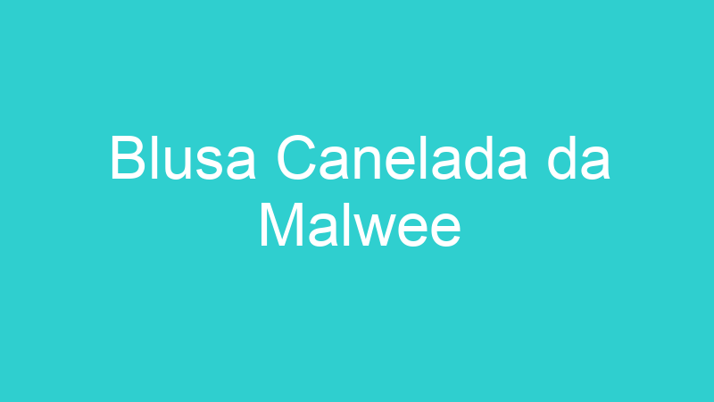 Blusa Canelada da Malwee