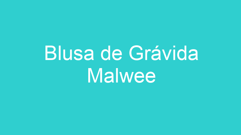 Blusa de Grávida Malwee