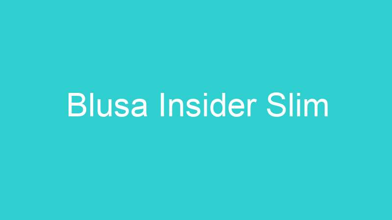 Blusa Insider Slim