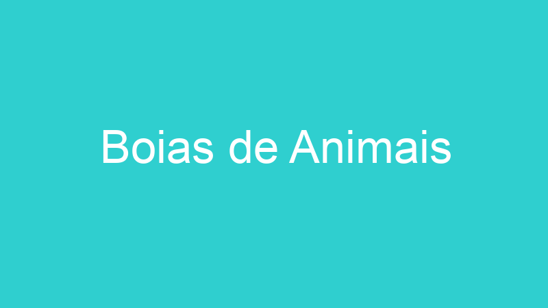 Boias de Animais