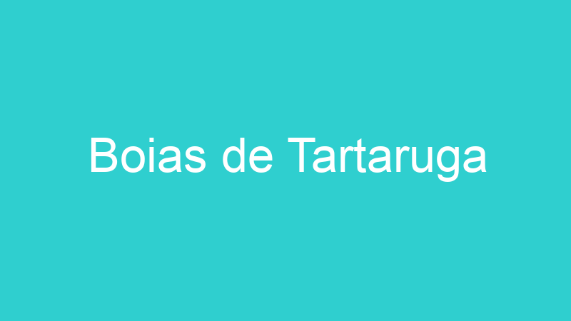 Boias de Tartaruga