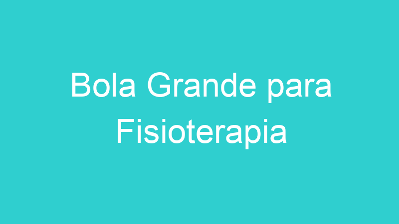 Bola Grande para Fisioterapia