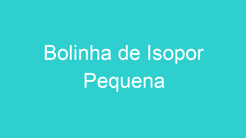 Bolinha de Isopor Pequena