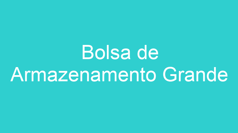 Bolsa de Armazenamento Grande